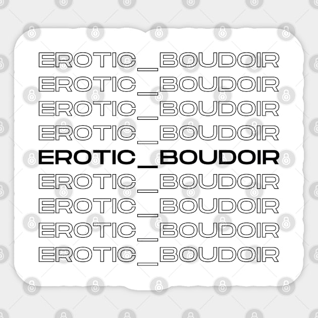 EBx9 black Sticker by Erotic_Boudoir